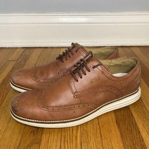 Cole Haan OriginalGrand Wingtip Oxford Shoes Mens Size 10 Brown Leather Dress